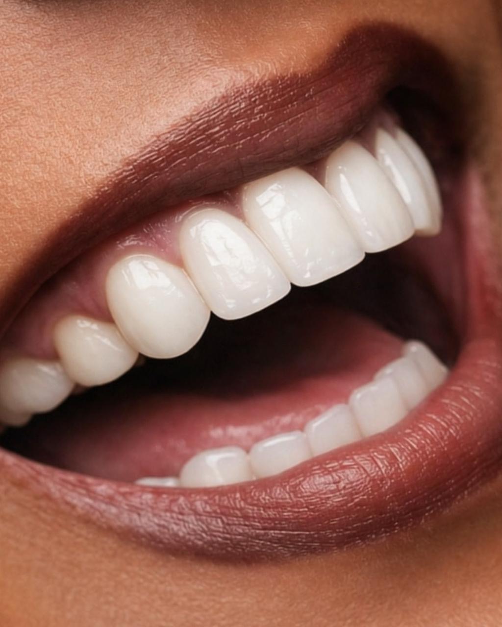 Sorriso com facetas de aspecto natural